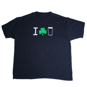 Mens Irish t-shirt St Patricks Day Buffalo Irish Festival black tee XL